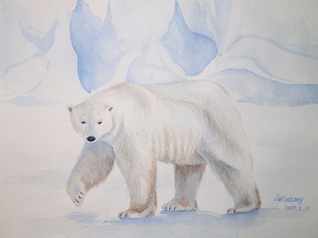 北極熊 - 水彩練習區